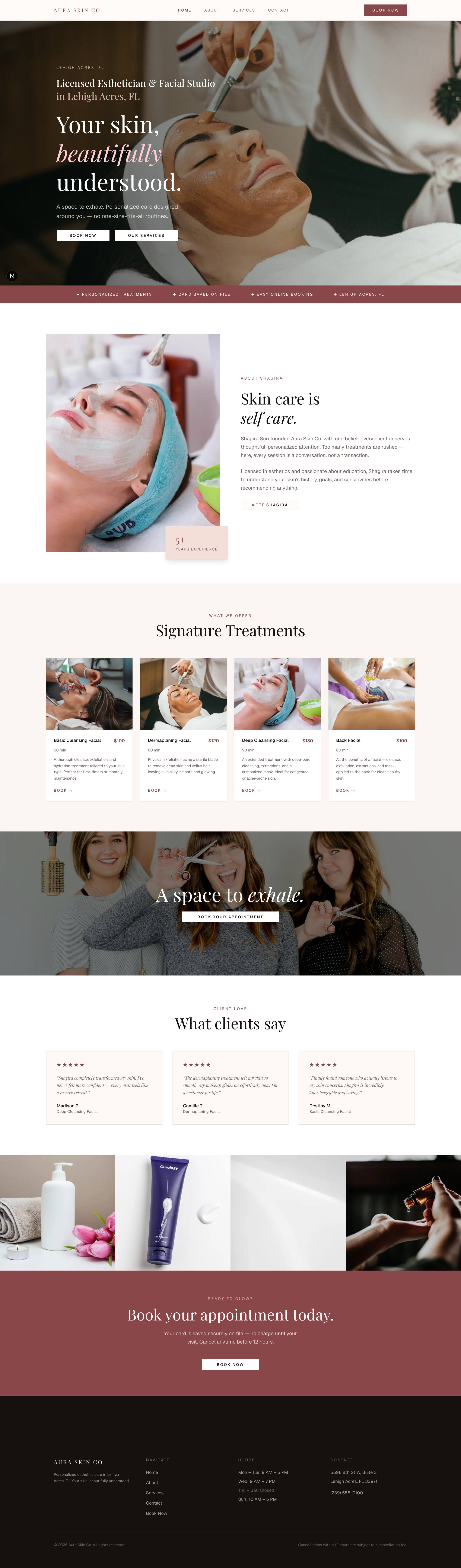 Aura Skin Co. — Esthetics & Skincare Studio